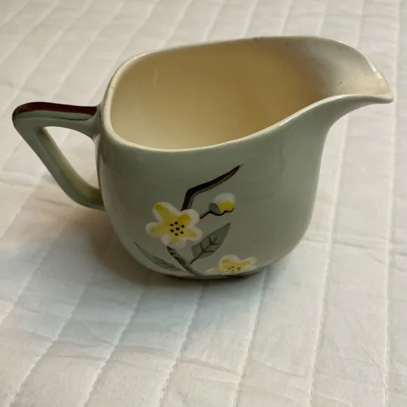 vintage Weil Ware California Pottery tea set in the Blossom Celadon pattern